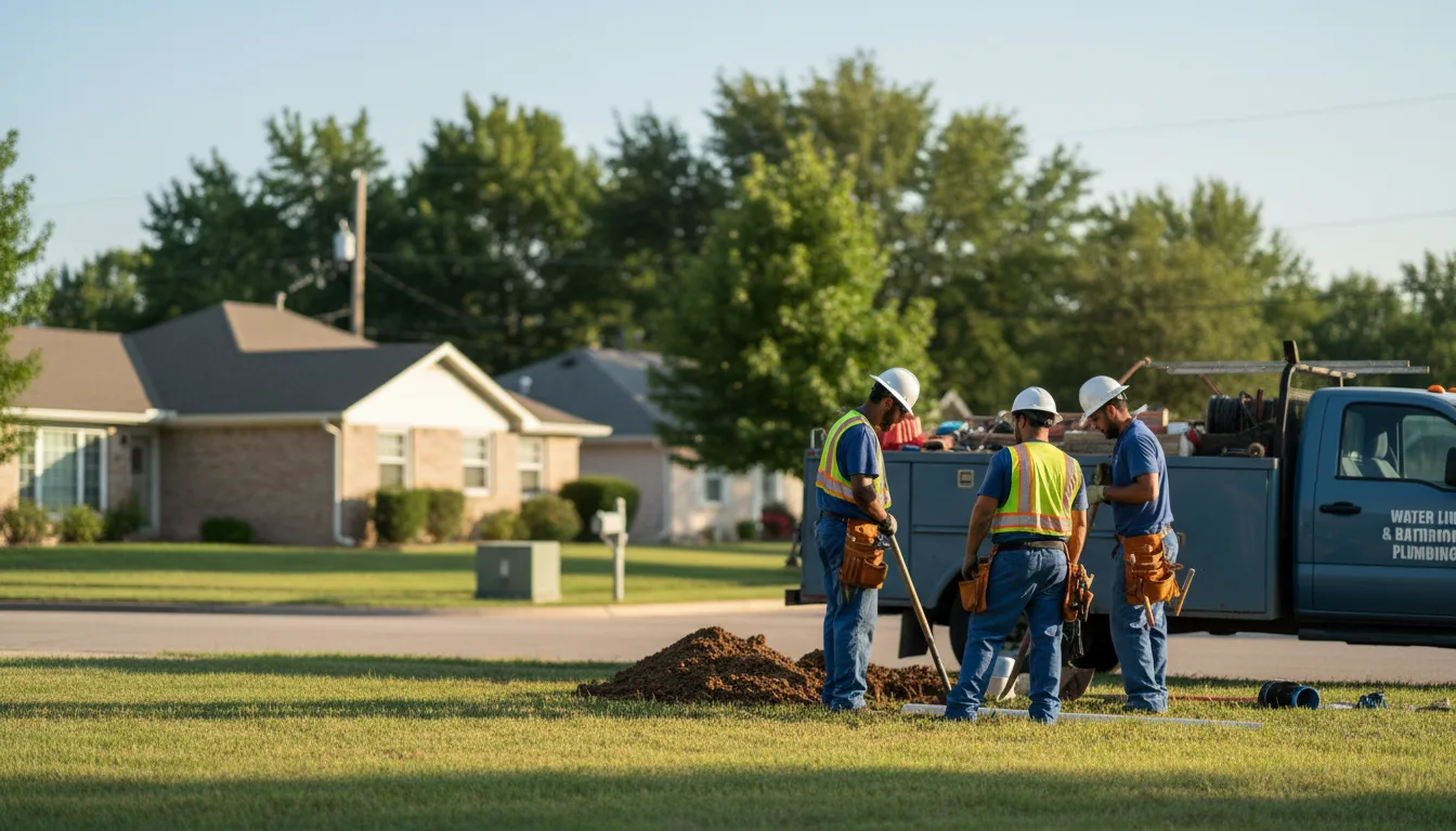 Residential water line and bathroom plumbing service in Friendship, OH